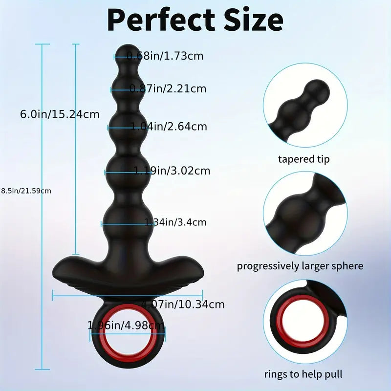 Vibrating Anal Butt Plug Anal Beads With 9 Vibrations Sex Toy For Women