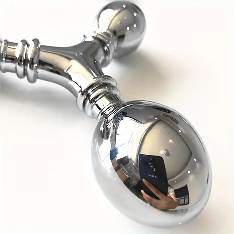 Tri-Ball G-Spot Anal Plug Stimulator Metallic Detachable Adult Sex Toy