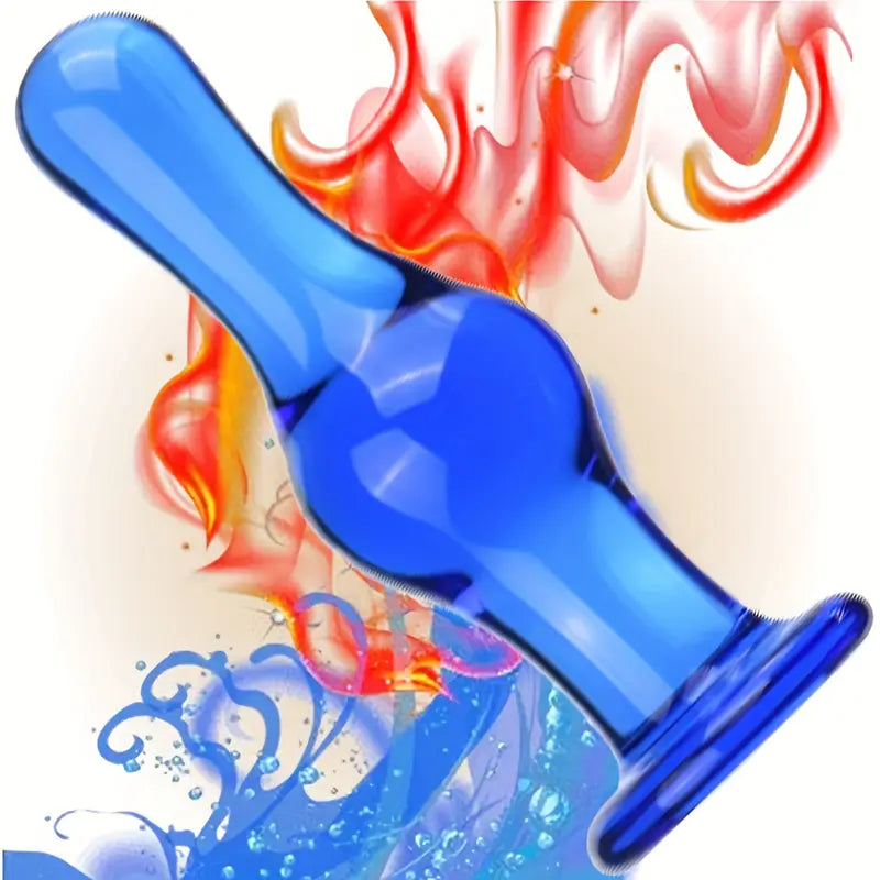 Glass Crystal G-spot Stimulator Butt Plug Pleasure Wand Glass Anal Trainer