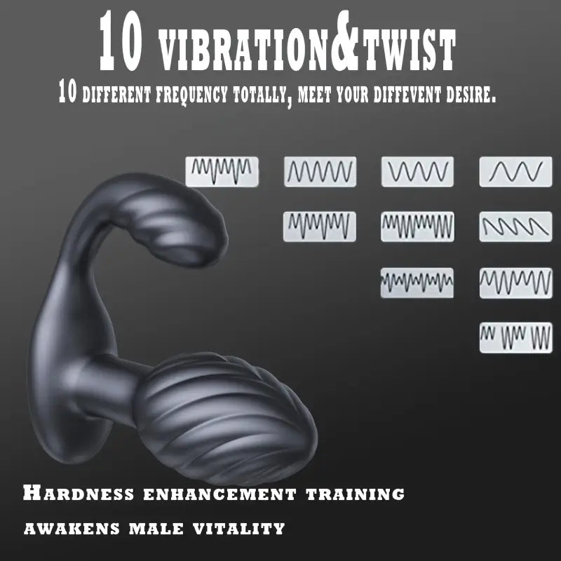 10 Rotation Modes 10 Vibration Modes Vibrating Butt Plug Adult Toy Butt Plug