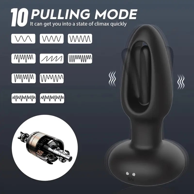 Tapping Modes Massager 10 Vibration Modes Silicone Adult Butt Plug