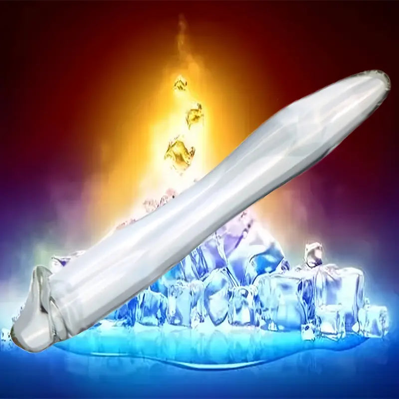 7.87in Double-Ended Anal Plug Dildo Crystal Glass Pleasure Wand Dildo