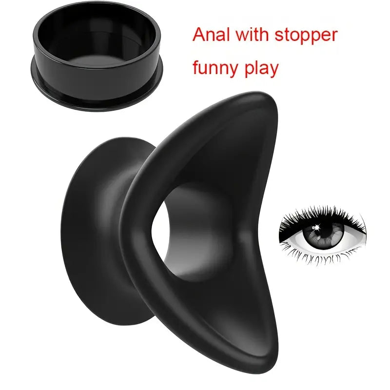 Silicone Hollow Anal Butt Plug Enema Cleaner Expansion Anal Dilator