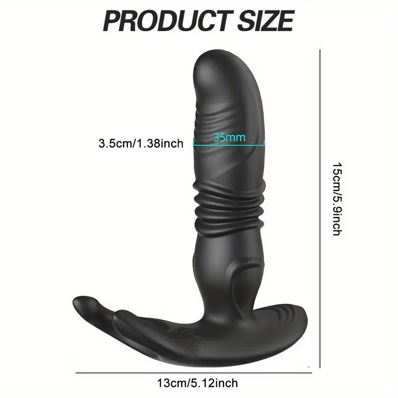 Prostate Massager Vibrating Thrusting Telescopic Dildo G-spot Anal Butt Plug