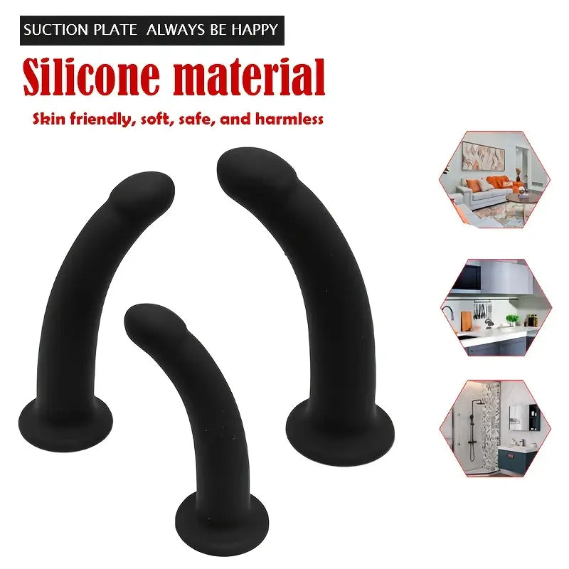 Silicone Curved Anal Plug Flexible Butt Plug For Couples Rectal Plug