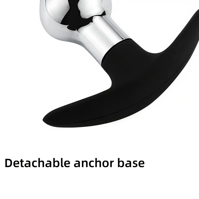 Anchor T-Shaped Base Removable Design Metal Anal Butt Plug