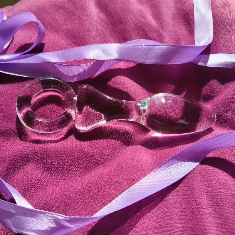 Anal Expander Butt Plug Transparent Crystal Glass Anal Plug For Couple