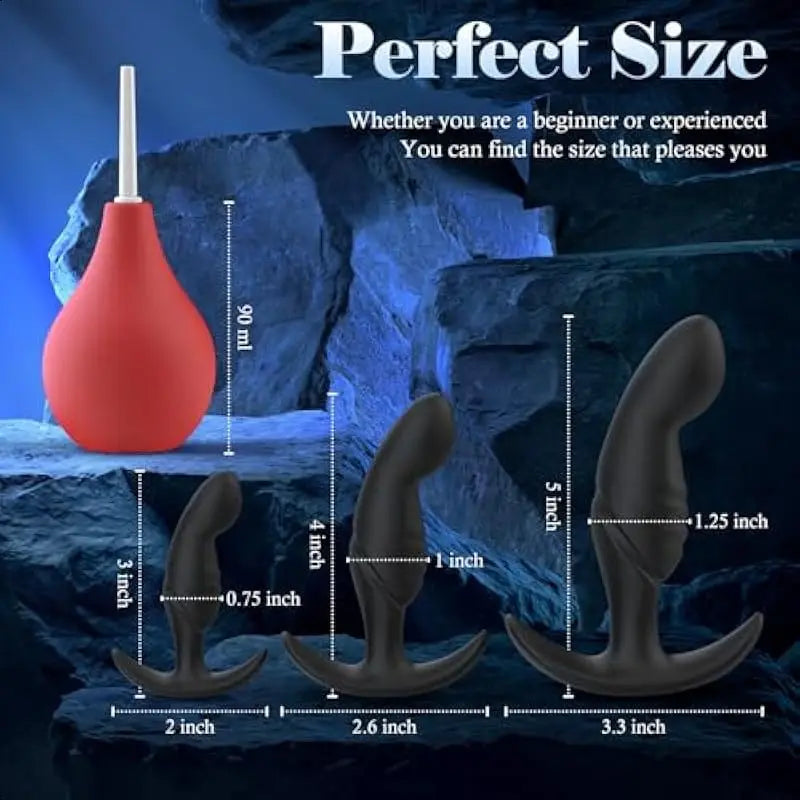 Silicone Butt Plug For Beginners Advanced Users Anal Dildo Training Kit