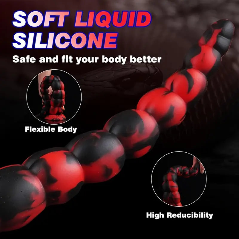 Extra Long Soft Butt Plug Flexible Safe Silicone Anal Butt Dilator