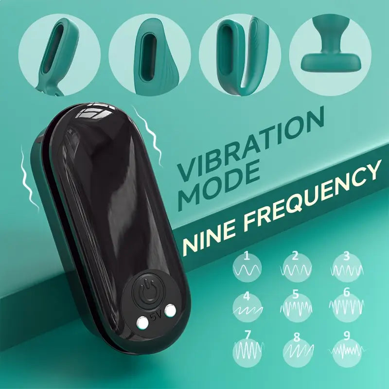 Couple-Vibrating Penis Ring Anal Plug Wearable Vibrator G Spot Vibrator
