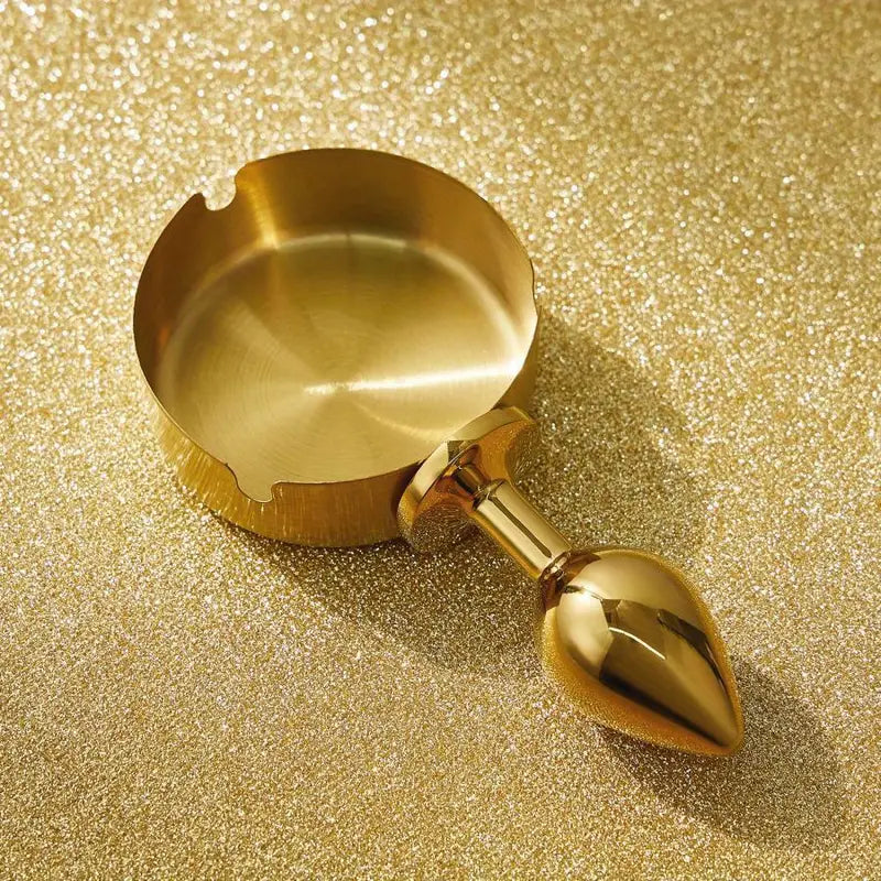 Ashtray Design Metal Butt Plug BDSM Games Flirting Adult Sex Toy