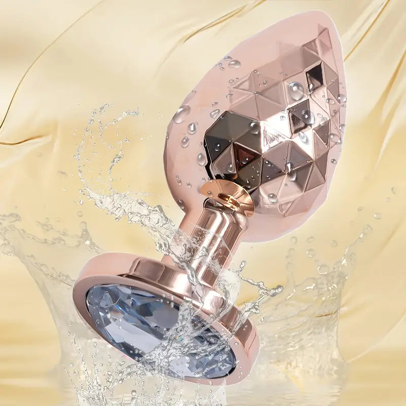 3pcs Luxury Geometric Diamond Anal Set Metal Butt Plug For G-Spot