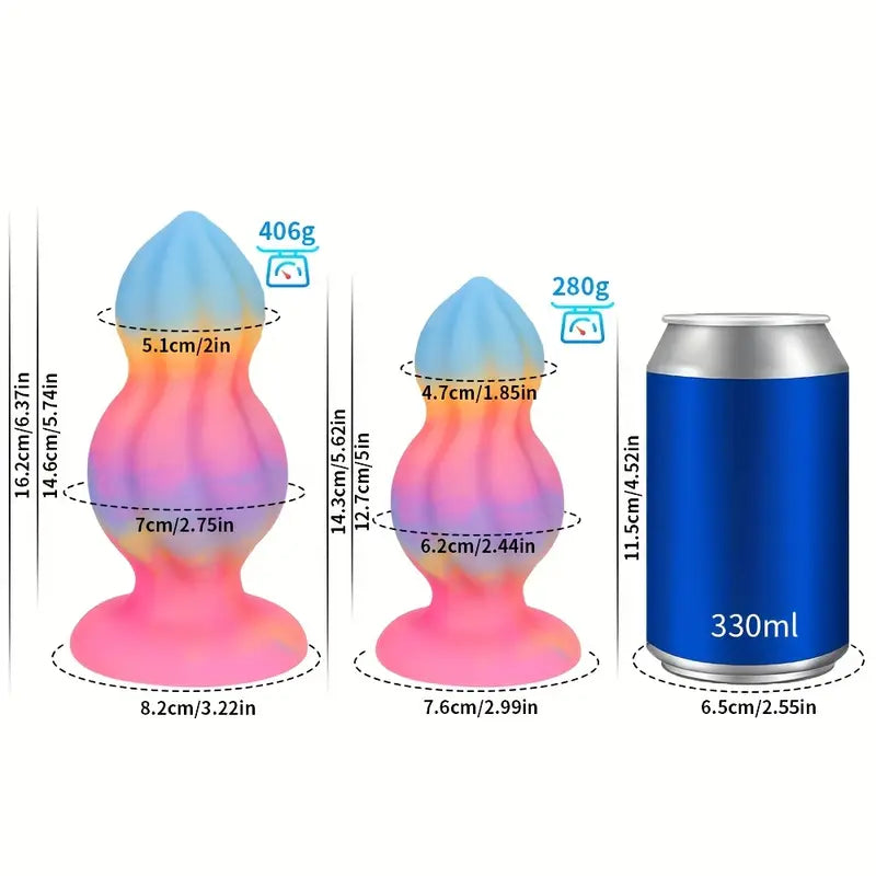 Colorful Luminous Silicone Toy Adult Anal Plug Sex Toy Suitable For Men