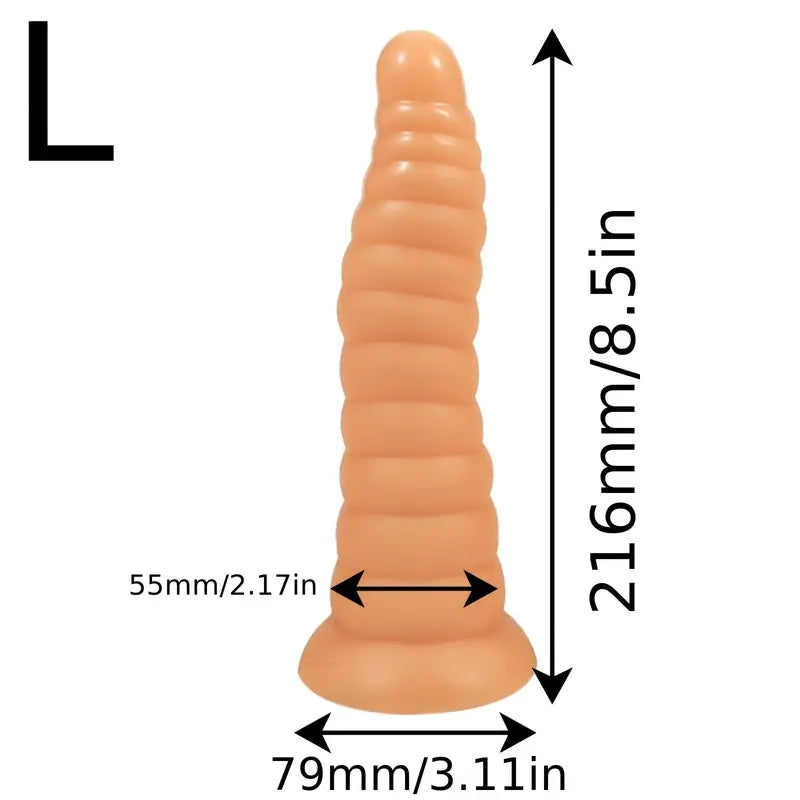 Super Large Anal Plug With Suction Cup PVC Soft Flexible Anal Toy