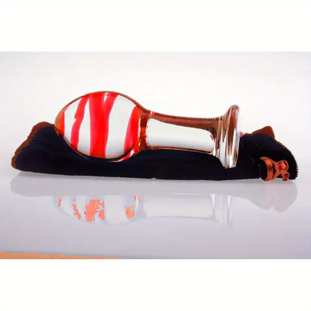 4.13inch Blue Glass Crystal Ball Plug Stimulator Butt Pleasure Wand