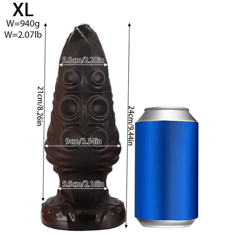 Black Octopus Anal Plug PVC Big Butt Plug Anal Sex Toy For Women
