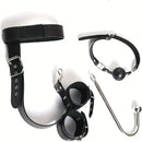 4th Generation With Traction Chain Handcuffs and Collar Anal Metal Hook
