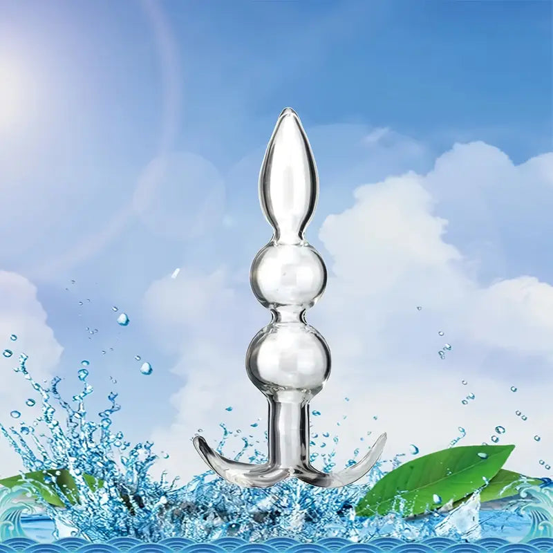 Crystal Glass Anal Plug Clear Hollow Anal Plug Prostate Anus Dilator