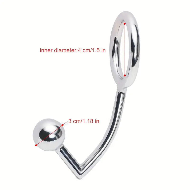 Heavy Duty Stainless Steel Anal Hook Bondage Hook With Ball End For BDSM