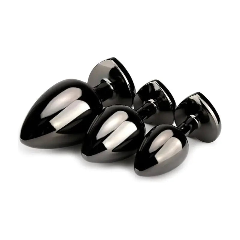 3PCS Anal Plug Anal Training Metal Adult Trainer Kit Toy Crystal Diamond