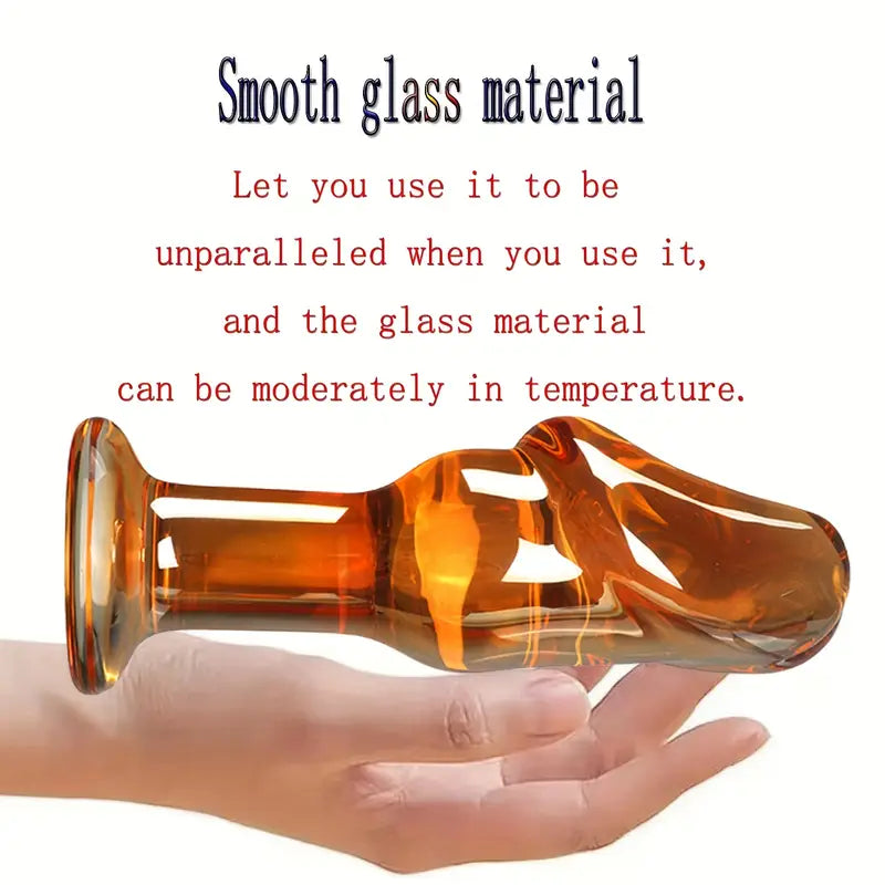 4.92in 5.31in Crystal Glass Dildo Phallic Anal Butt Plug G-Spot Stimulator