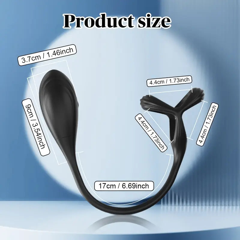 3in1 9 Vibration Butt Plug Cock Penis Ring APP Remote Control Adult Toy