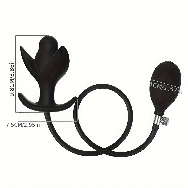 Adjustable Silicone Inflatable Anal Plug Waterproof Flexible For Adults