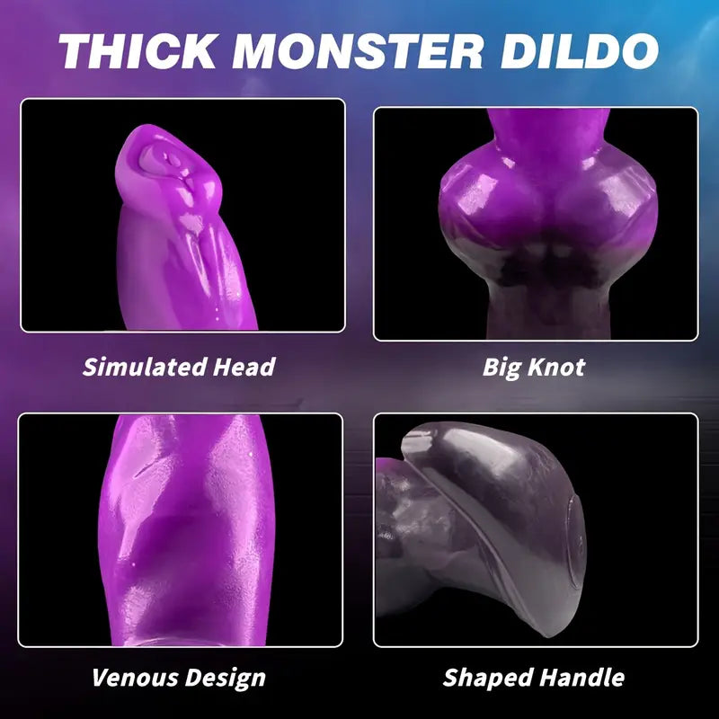 Fluid Silicone Inflatable Anal Plug Double Egg Monster Knot Fantasy Dildo