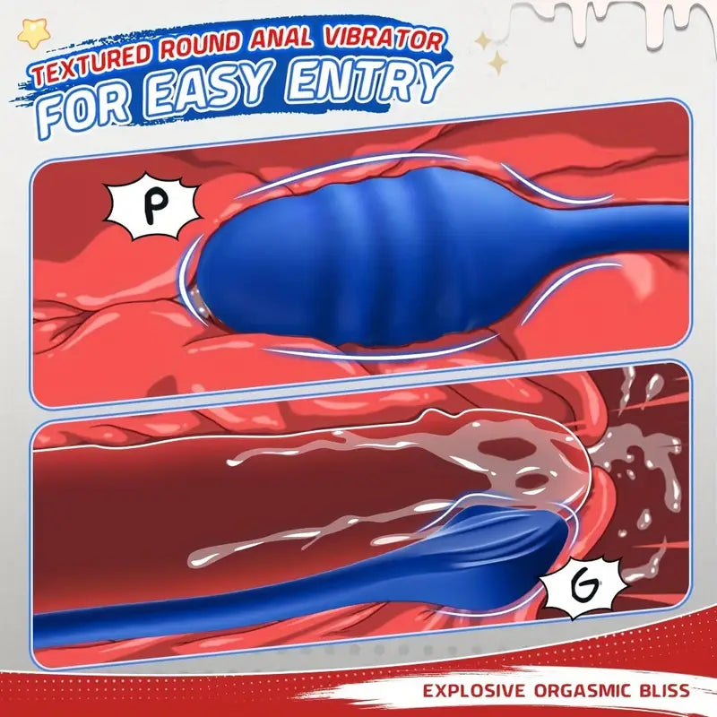 Vibrating Anal Vibrator Couple Vibrator Cock Ring Stimulator G Spot Vibrator