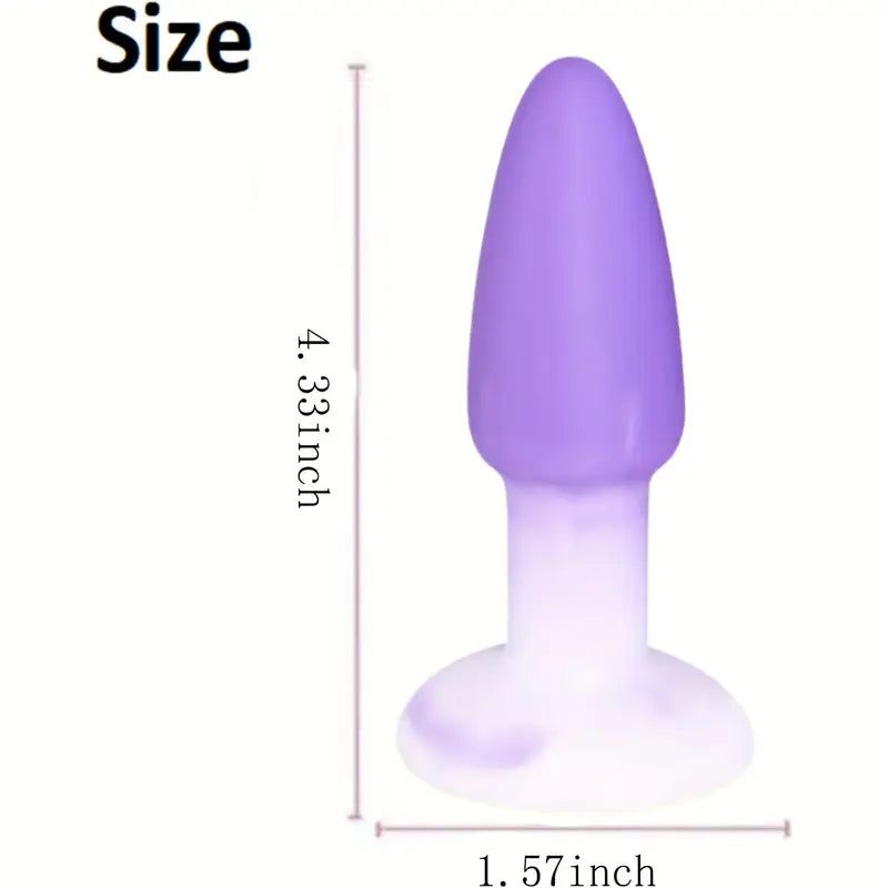 Silicone Anal Plug With Strong Suction Cup Prostate Massager Training