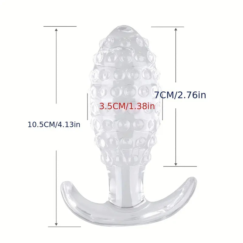 Transparent Butt Plug Anal Plug Dildo For Outing Prostate Stimulation