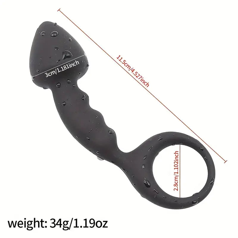 Silicone Anal Plug With Pull Ring Prostate Stimulating Toy Anal Toy