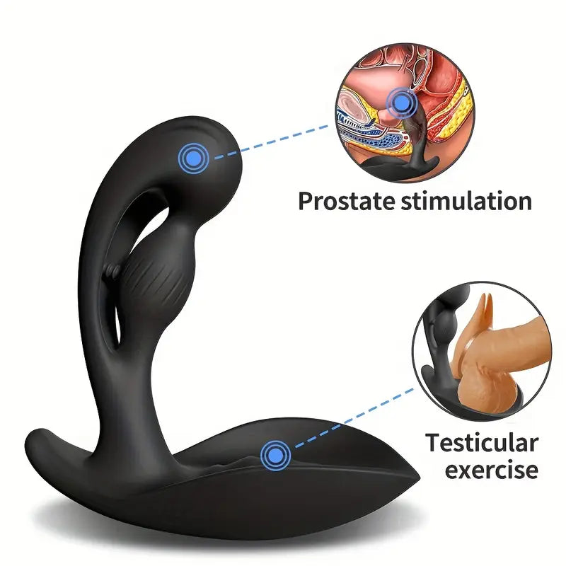 Male Prostate Massager Anal Plug Vibrator Protective Exercise Testicle