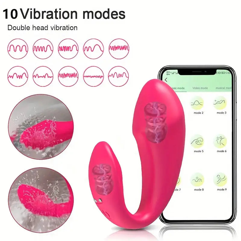 Wearable Bullet Vibrator Dual Motors Panty Vagina Stimulator Butt Plug Dildo