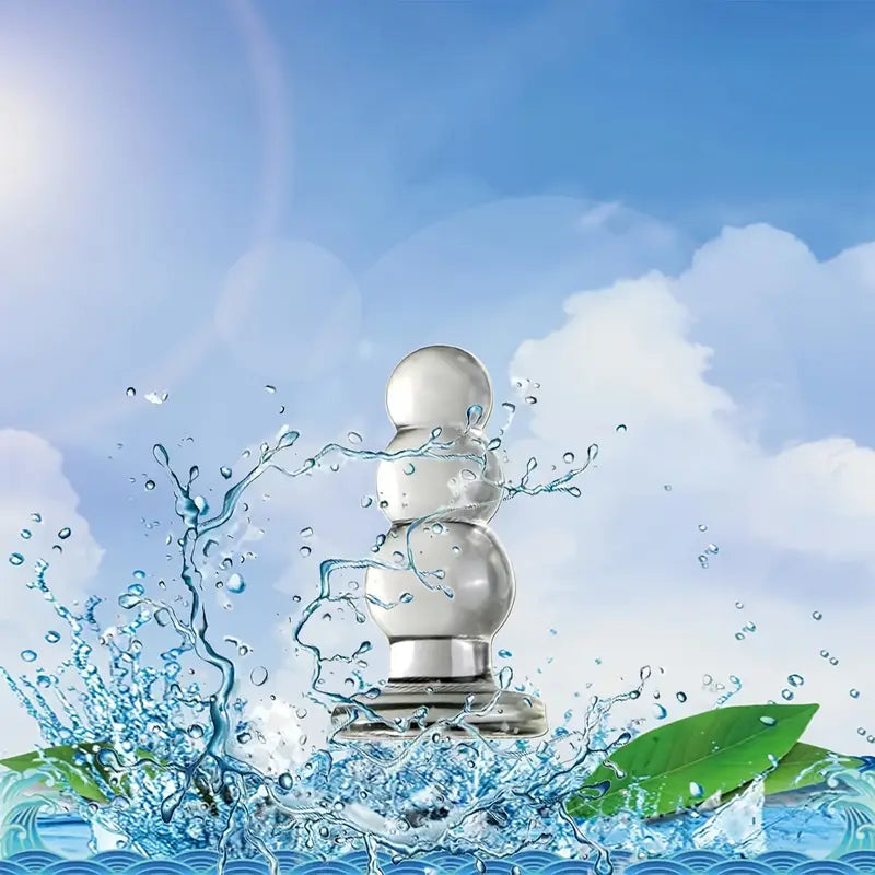 Glass Dildo Butt Plug Crystal Glass Anal Plug Transparent Anal Beads