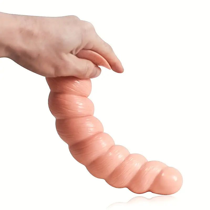 PVC Waterproof Non-Latex Anal Plug Vaginal Penetrator With Beads