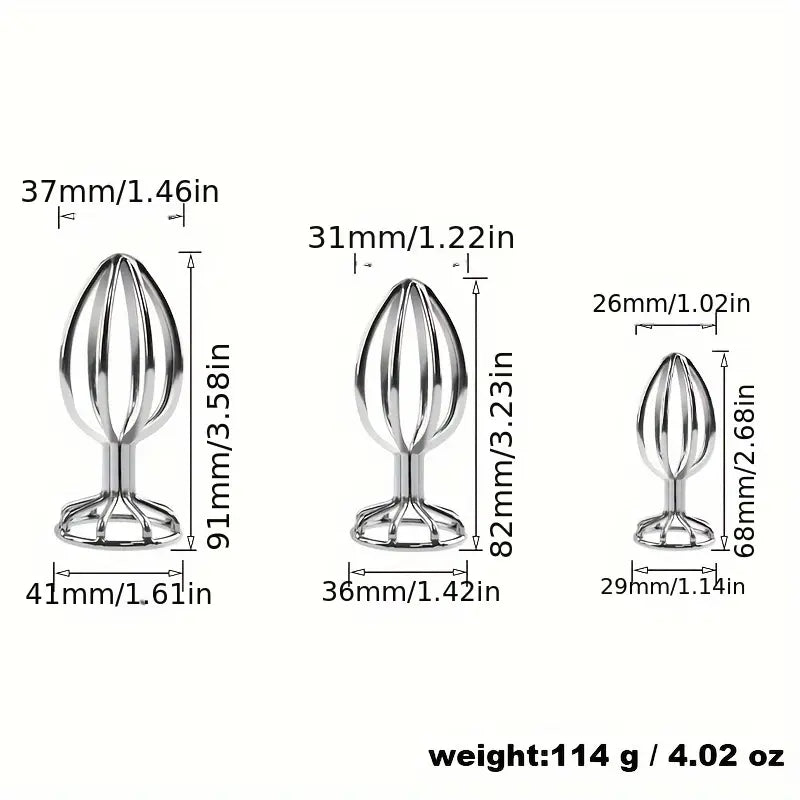 Pleasure Anal Plug Metal Expanding Prostate Massager Butt Plug For Men