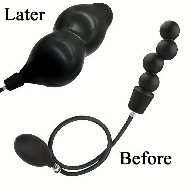 Inflatable Anal Plug Silicone Anal Beads Separate Pump Sex Toy For Men