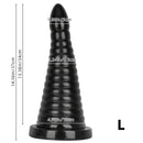Black PVC Anal Plug Adult Male Arousal Aid For Intimate Accessory