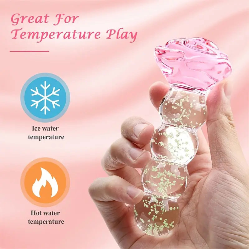 Luminous Safe Rear Yard Anal Plug Glass Rear Plug Advanced Sex Toy