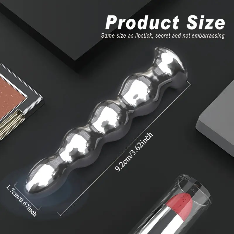 Nipple Clitoral Stimulation 9 Frequency Vibration Metal Butt Plug For Clit