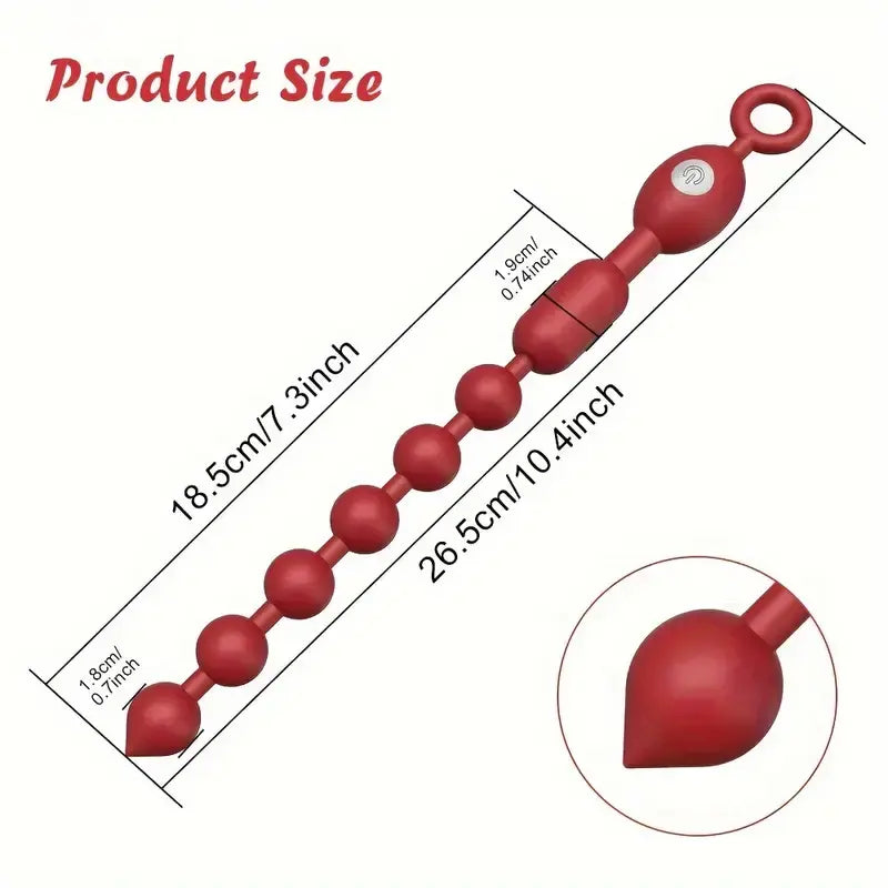 Anal Vibrator Anal Beads Balls Butt Plug Soft Silicone Vibrating Anal Beads