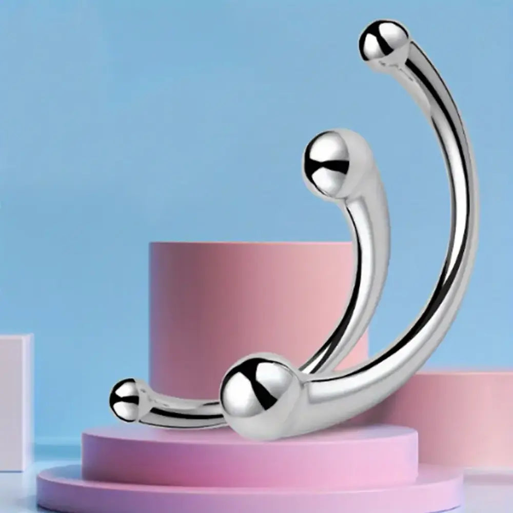 Double Ended Stainless Steel Anal Plug G Spot Prostate Massage Stick
