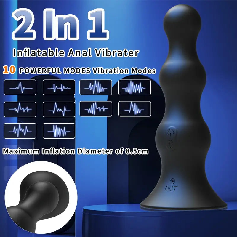 Butt Plug Prostate Massager Silicone 10 Vibration Modes Anal Sex Toy