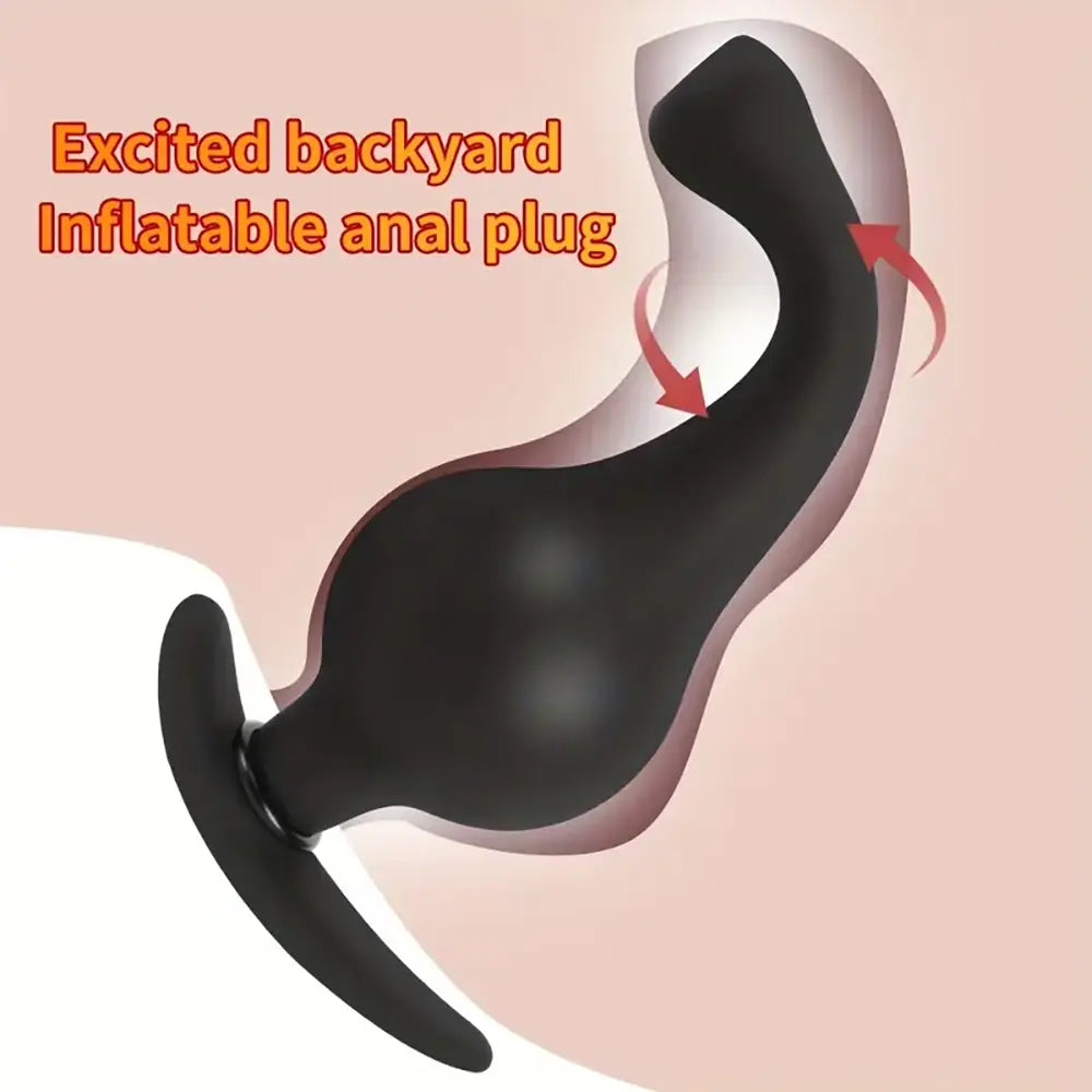 Silicone Expand Inflatable Anal Plug Adjustable Anal Balloon Pump