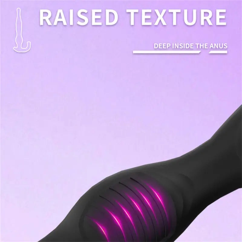 Silicone Inflatable Anal Plug With Textured Surface Long Friction Butt Plug