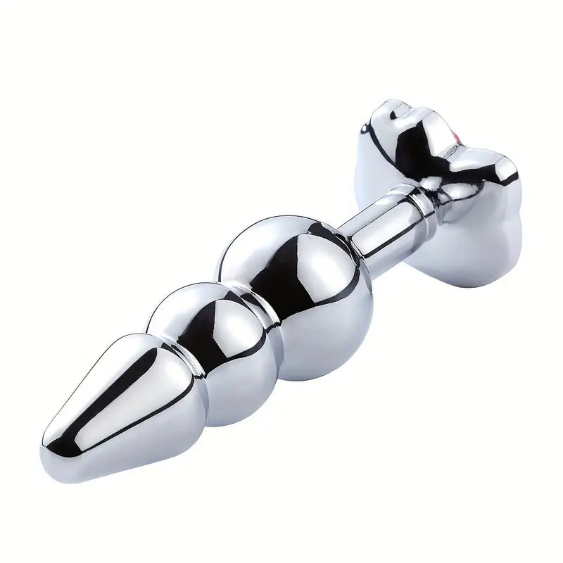 Cat Face Shape Jewel Base Metal Anal Plug Butt Plug Couples Sex Toy
