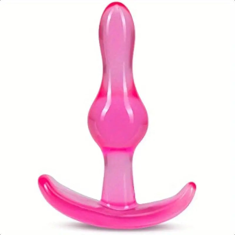 Blush Curvy Anal Plug Wearable 3.5" Beginners Tapered Soft Anal Toy
