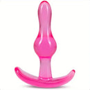 Blush Curvy Anal Plug Wearable 3.5" Beginners Tapered Soft Anal Toy