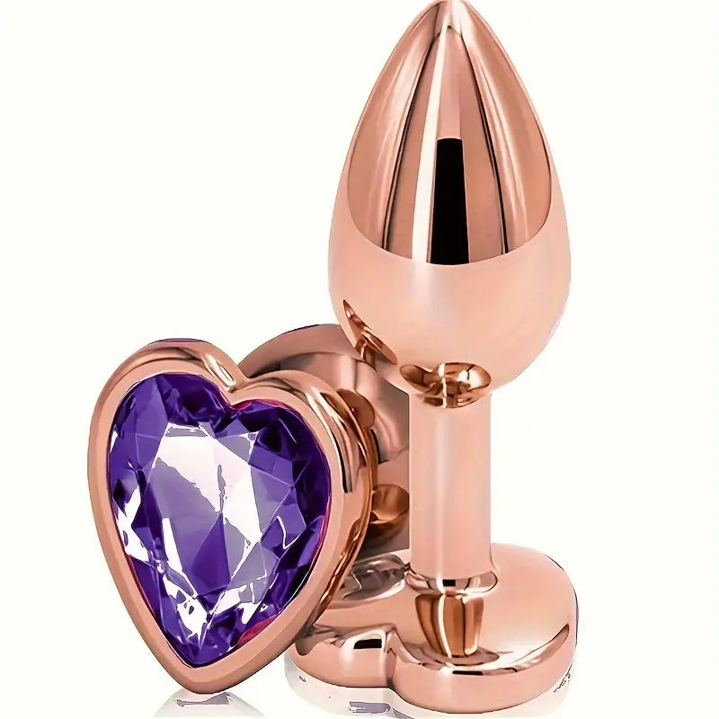 Heart-Shaped Butt Plug Metal Anal Toy Smooth Adult BDSM Accessory